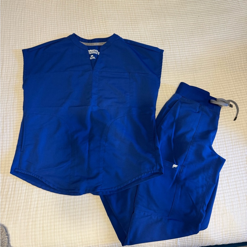 Fabletics Galaxy Blue Scrub Set
